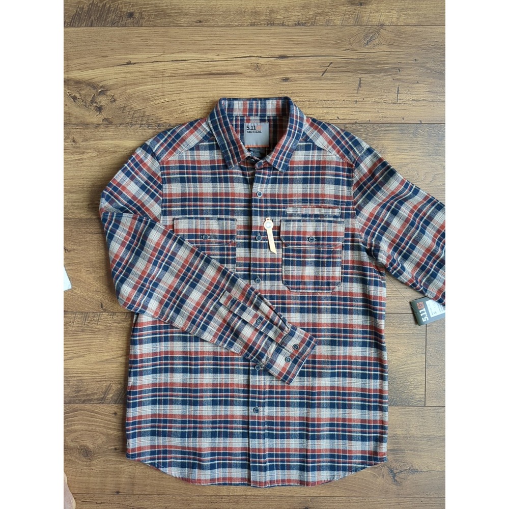 5.11 Tactical Shirt Mens S Plaid Long‎ Sleeve Outdoor Hiking Casual Button Shirt